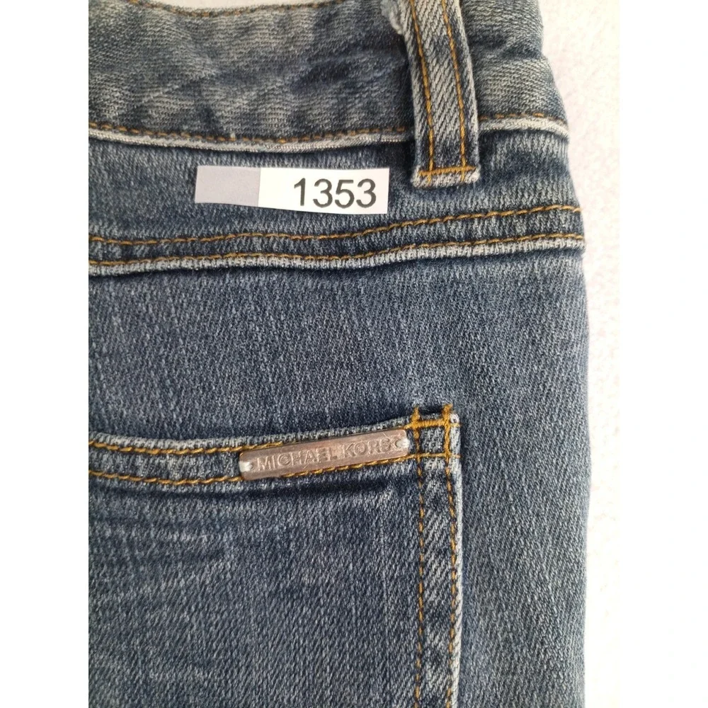 Michael kors jeans izzy skinny size 4 women's frayed  jeans (1353)